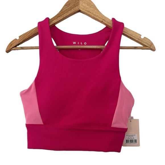 WILO RED/PINK sport bra NWT - Picture 1 of 4